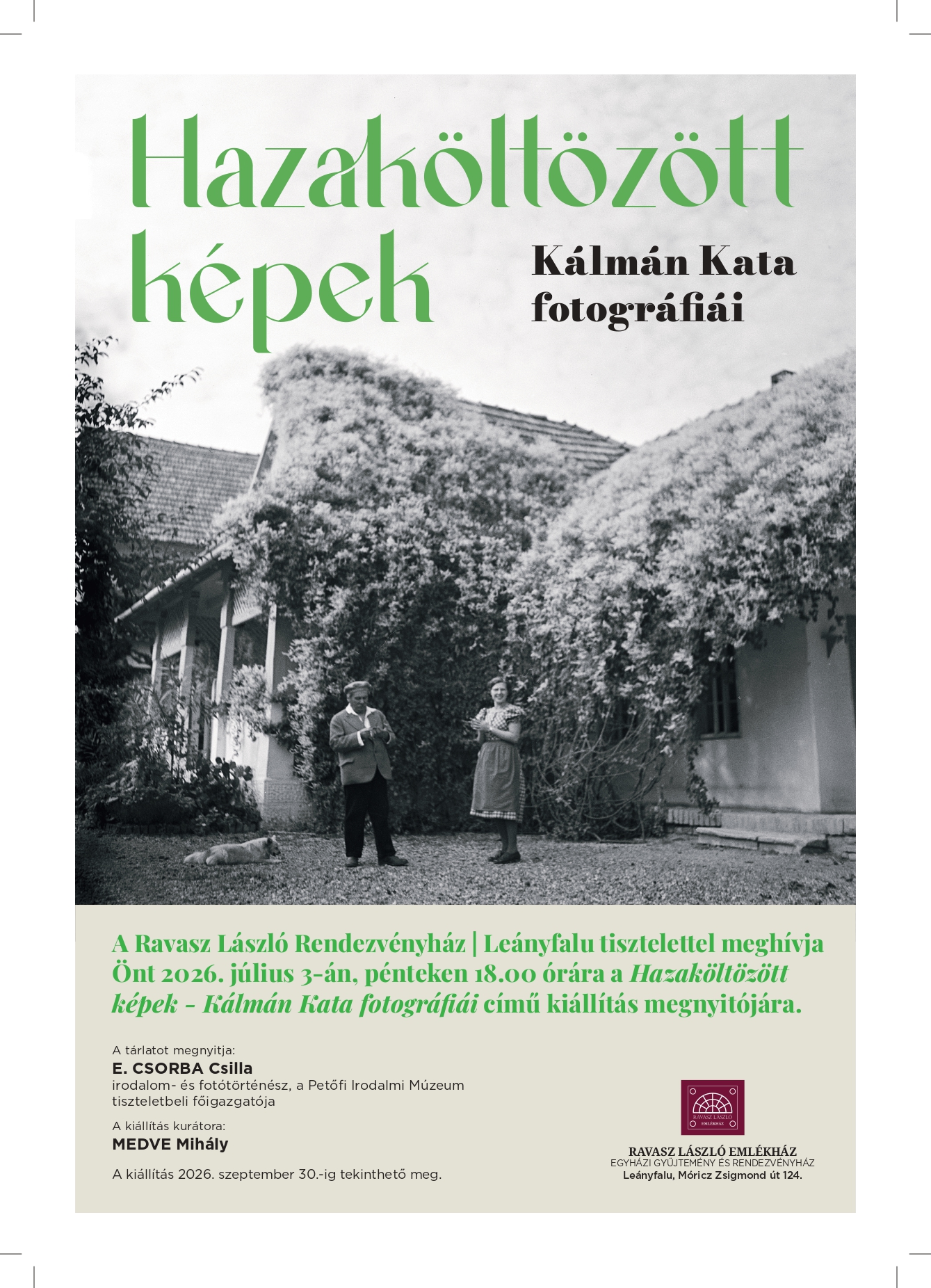 HAZAKÖLTÖZÖTT KÉPEK Kálmán Kata Móricz Zsigmondnál készített ismeretlen fotográfiái
