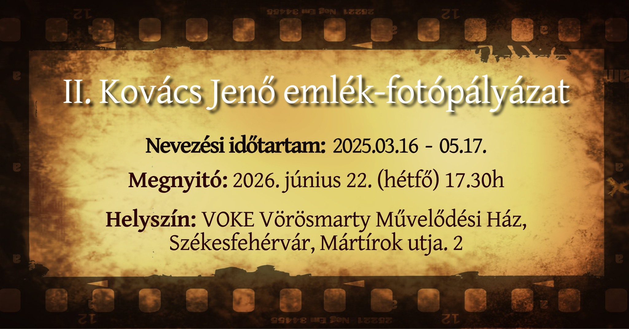 II. Kovács Jenő emlék-fotópályázat megnyitó eredményhirdetés